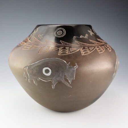Alternative view of Folwell, Susan and Jody Folwell - Large "Midnight Buffalo" Jar