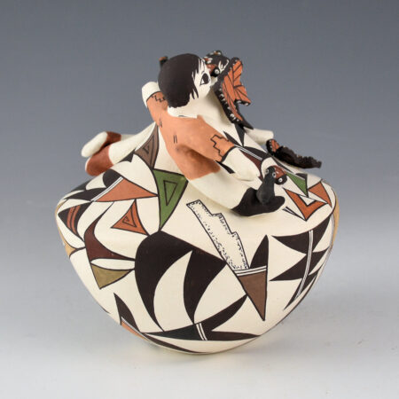 Alternative view of Lewis, Judy - Storyteller Jar with Two Children and Butterflies