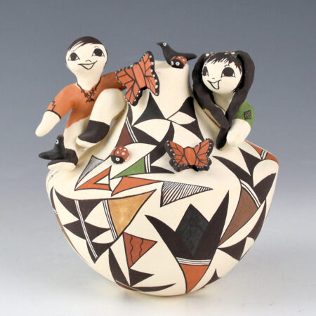Lewis, Judy - Storyteller Jar with Two Children and Butterflies