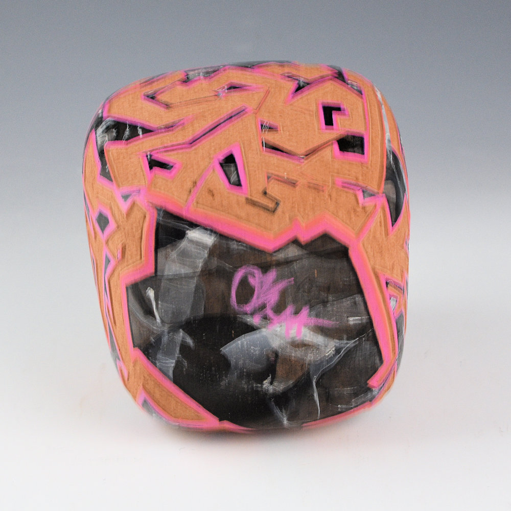 Folwell, Kaa - "Graffiti Lightning" Square Jar - Image 5