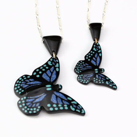 Alternative view of Pourier, Kevin - Large Buffalo Horn Monarch Butterfly Lapis and Turquoise Pendant