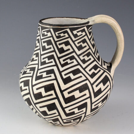 Alternative view of Lewis, Lucy - Chaco Style Lightning Design Jar with Handle (1960s)