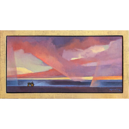 Molnar, Marcia - "Ahead of the Game" Oil on Board (10 x 20)