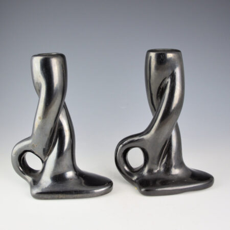 Tafoya, Margaret - Pair of Clay Candlesticks (1950's)