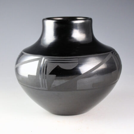 Alternative view of Martinez, Maria - Gunmetal Jar with Rain and Mesa Designs (Maria + Santana) (1954-6)