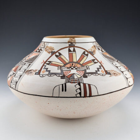 Naha, Rainy - 10" Wide Jar with Male and Female Salako Katsinas