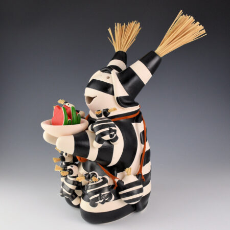 Alternative view of Chitto, Randall - Large Turtle Storyteller with Five Kids and Watermelon (2025)