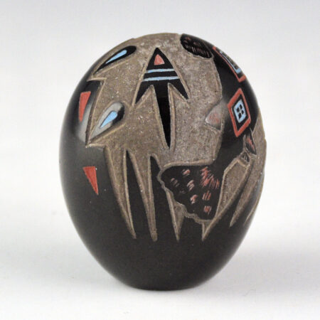 Alternative view of Tafoya, Ray  - Black Seedpot with Mimbres Fish (1984)