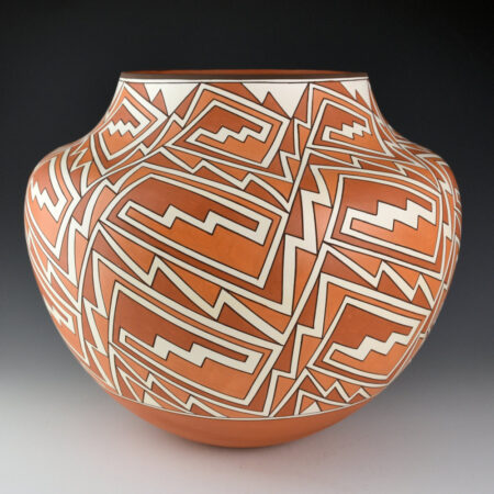 Alternative view of Patricio, Robert - 13" Wide Four Color "Sunset Lightning" Water Jar