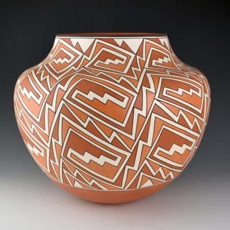 Patricio, Robert - 13" Wide Four Color "Sunset Lightning" Water Jar