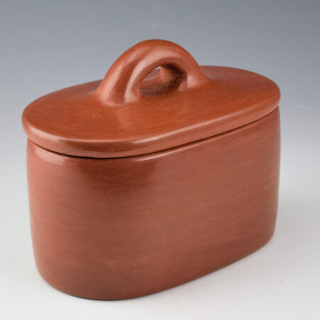 Alternative view of Gonzales, Rose - Oval Red Box with Lid (1950s)