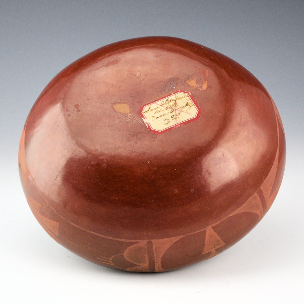 Gonzales, Rose - Red-on-Red Bowl with Cloud Designs (1925-30) - Image 6