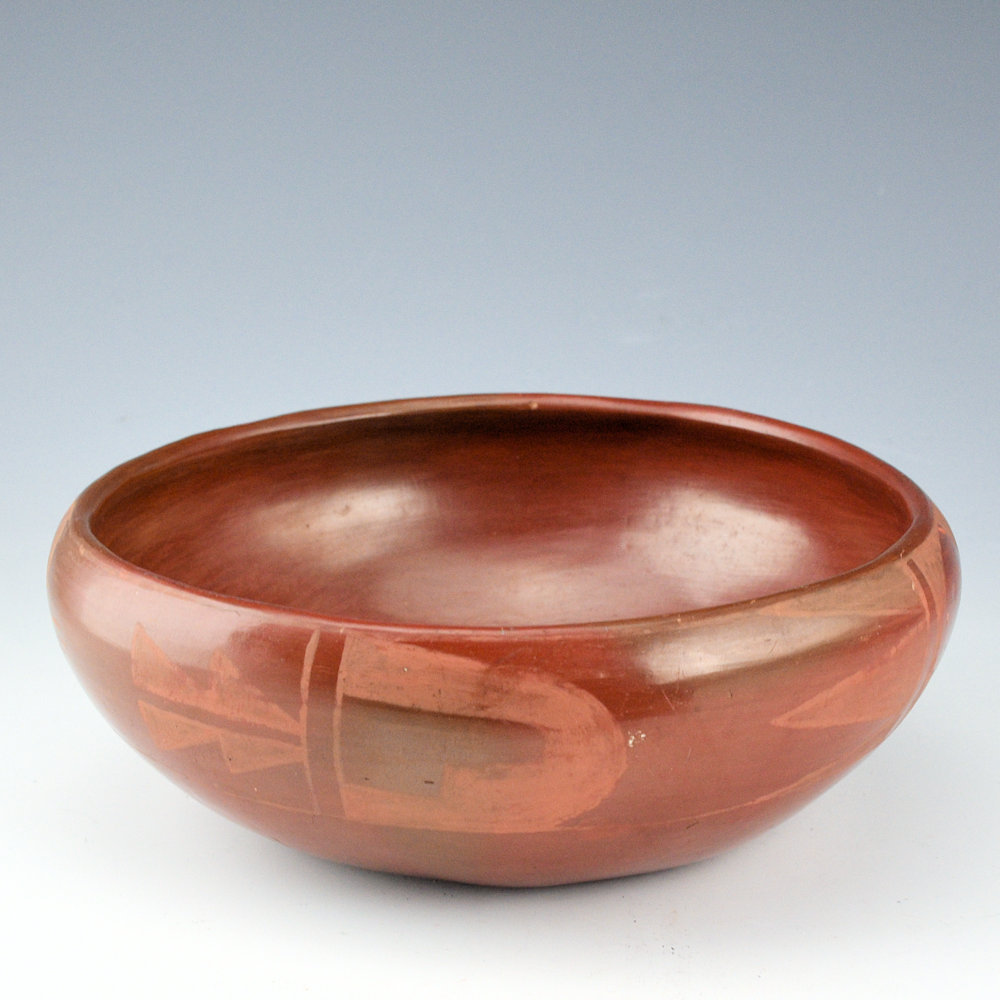 Gonzales, Rose - Red-on-Red Bowl with Cloud Designs (1925-30) - Image 3