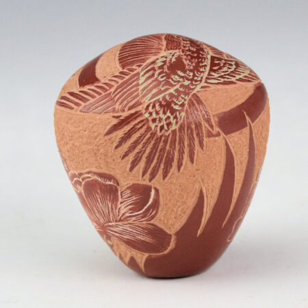 Lonewolf, Rosemary "Apple Blossom" - Seedpot with Hummingbird and Flowers