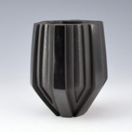 Lugo, Sergio - "Obsidian Veins, Carved by Twilight" Carved Jar