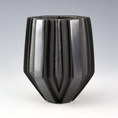 Alternative view of Lugo, Sergio - "Obsidian Veins, Carved by Twilight" Carved Jar