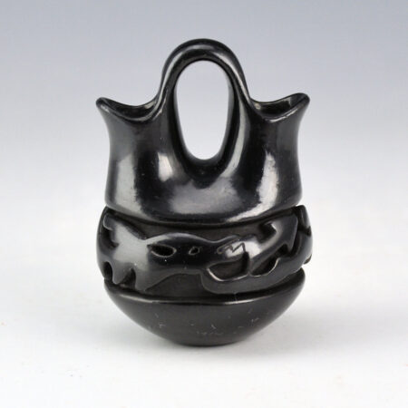 Tafoya, Shirley - Wedding Vase with Carved Avanyu (1980s)
