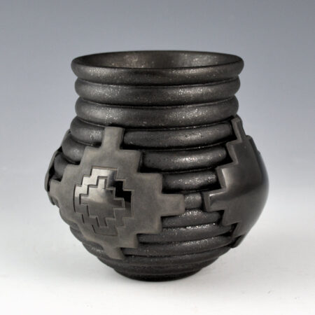 Lugo, Sergio - "Dust Across the Starlight Sky" Carved Water Jar