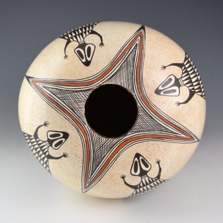 Alternative view of Naha, Sylvia - 11.75" Tall Jar with Lizards and Star Designs (1990s)