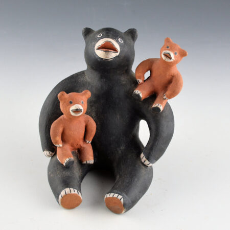 Alternative view of Naranjo, Virginia - Bear Storyteller with Two Cubs (1970s)