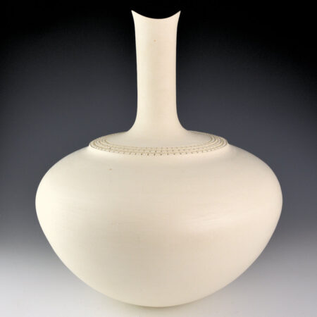 Garcia, Wilfred - 11" Tall Long Neck Vase with Corn Designs