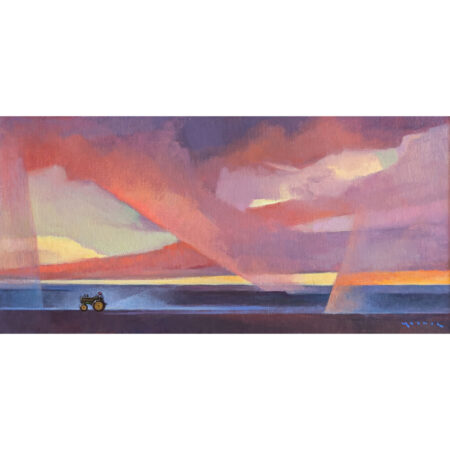 Alternative view of Molnar, Marcia - "Ahead of the Game" Oil on Board (10 x 20)