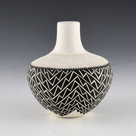 Roy-Keene, Adrianne - Corrugated Long Neck Jar with Lightning Designs