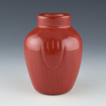 Baca, Alvin -Tall Red Water Jar with Bear Paws