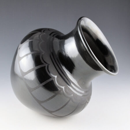Alternative view of Sanchez, Angelita - Black Water Jar with Feathers and Clouds (1970s)