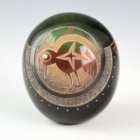 Haungooah, Art Cody - Multi-Color Seedpot with Quail (1985)