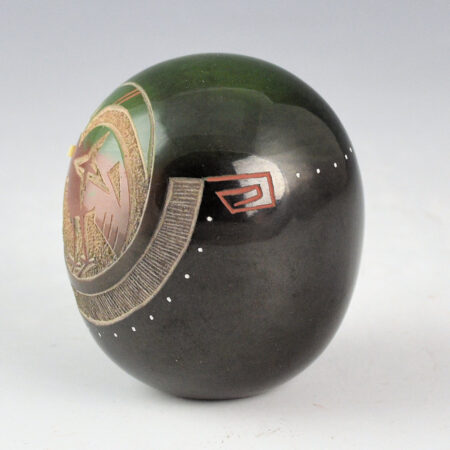 Alternative view of Haungooah, Art Cody - Multi-Color Seedpot with Quail (1985)