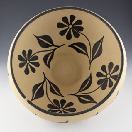 Alternative view of Coriz, Arthur & Hilda  - 12" Wide Open Bowl with Flowers (1996)
