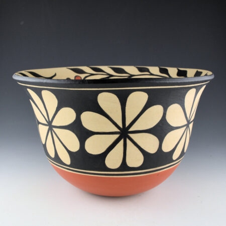 Coriz, Arthur & Hilda  - 11" Wide Tall Jar with Birds and Flowers (1997)