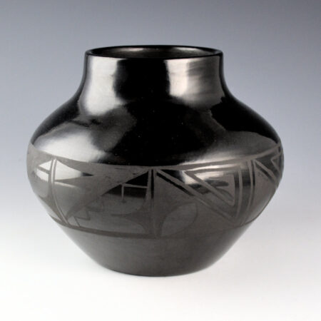 Dunlap, Carmelita - Wide Shoulder Jar with Mesa and Cloud Patterns (1970s)