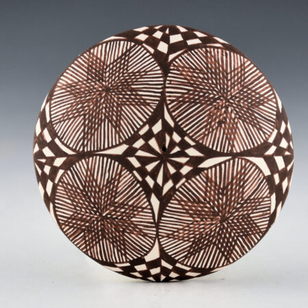 Lewis-Garcia, Diane - Polychrome Seedpot with Four Star Medallions