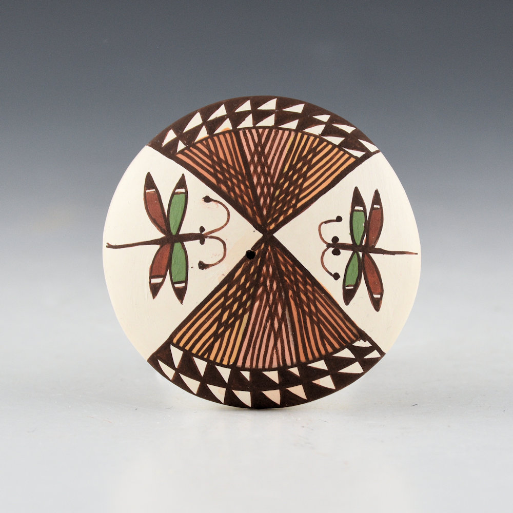 Lewis-Garcia, Diane - Polychrome Seedpot with Dragonflies and Dragonfly Wings