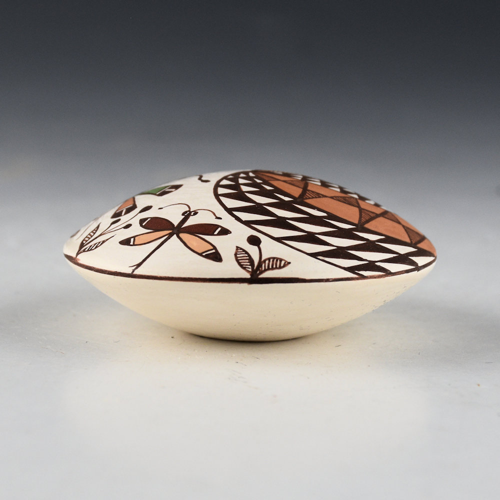 Lewis-Garcia, Diane - Polychrome Seedpot with Two Dragonflies and Swirling Clouds - Image 2