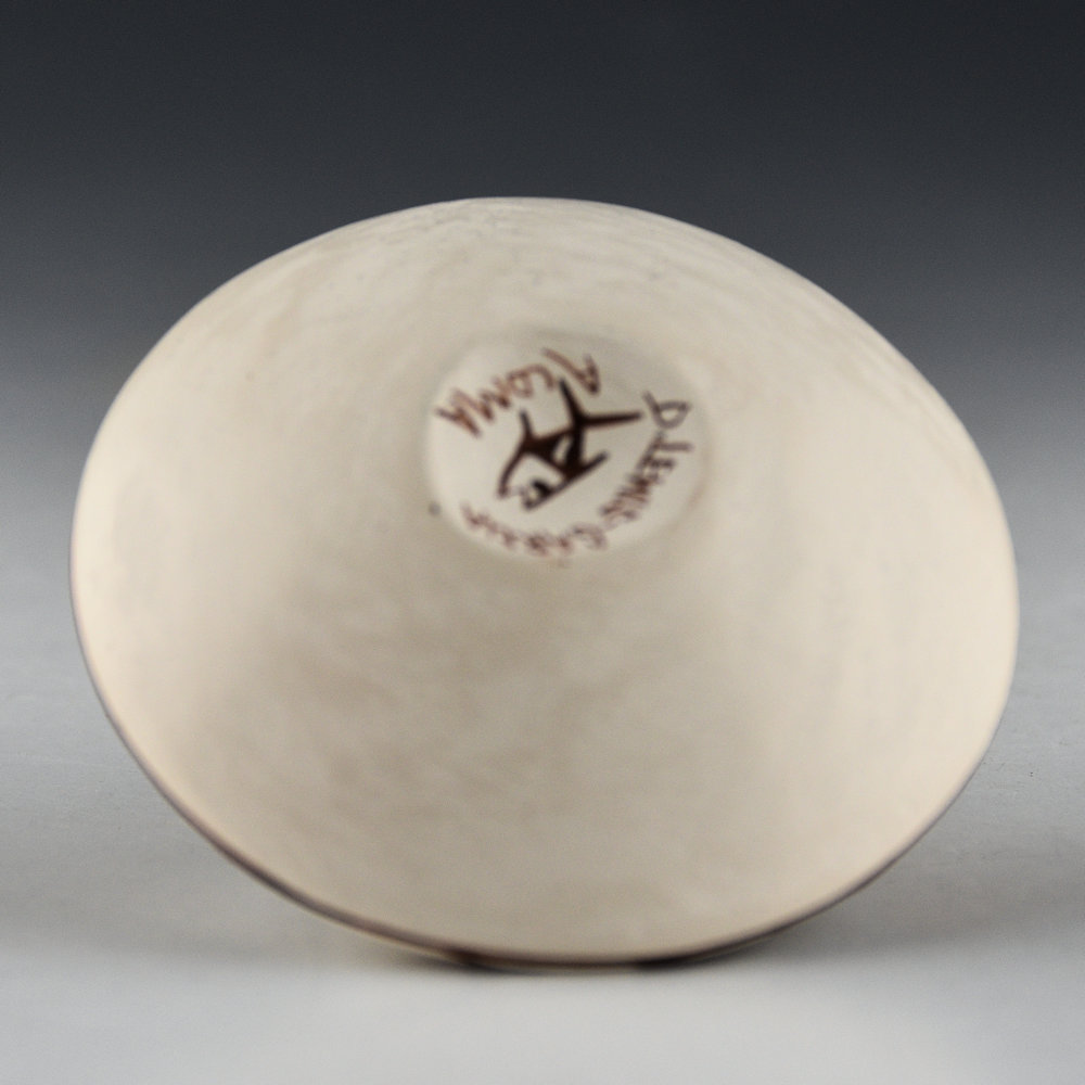 Lewis-Garcia, Diane - Polychrome Seedpot with Two Dragonflies and Swirling Clouds - Image 3