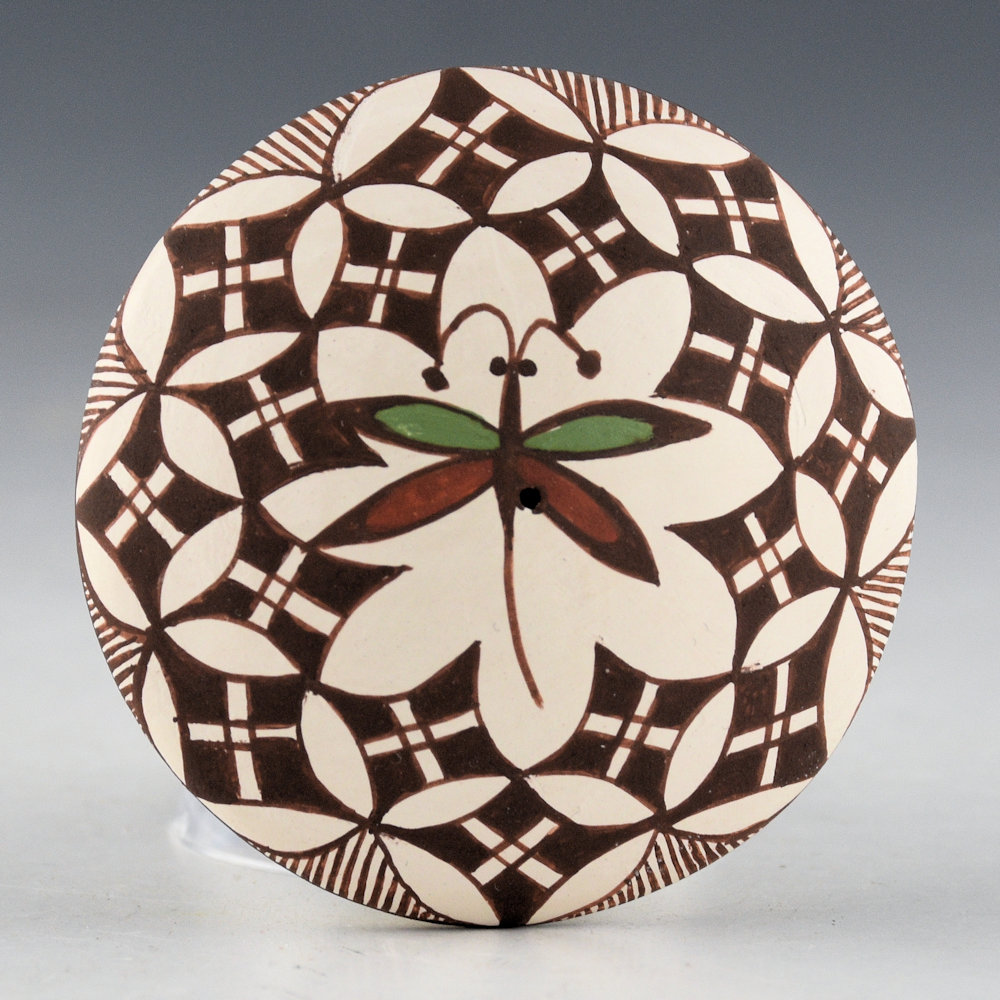 Lewis-Garcia, Diane - Polychrome Seedpot with Dragonfly and Stars