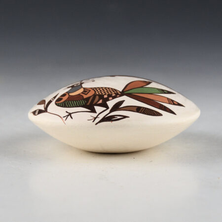 Alternative view of Lewis-Garcia, Diane - Polychrome Seedpot with Peacock and Sunrise Design