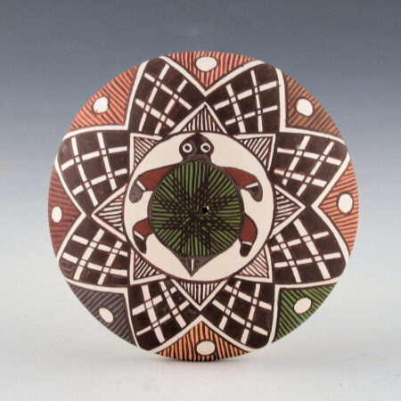 Lewis-Garcia, Diane - Polychrome Seedpot with Mimbres Turtle