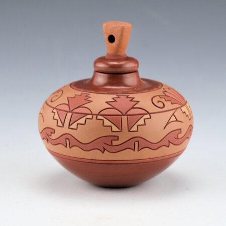 Alternative view of Curran, Dolores - "Full Moon" Avanyu Design Lidded Jar