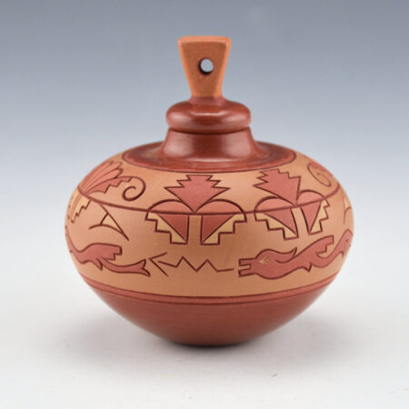 Curran, Dolores - "Full Moon" Avanyu Design Lidded Jar
