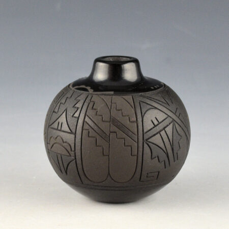 Alternative view of Curran, Dolores - "Poly-Tonal" Jar with Feathers and Rain Clouds