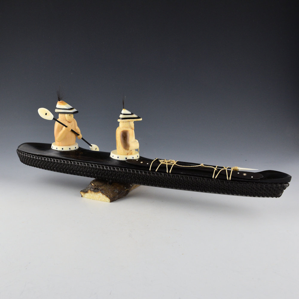 Johnston, Don - Baleen Basket Kayak with Summer Fisherman, Paddler, and Halibut - Image 5