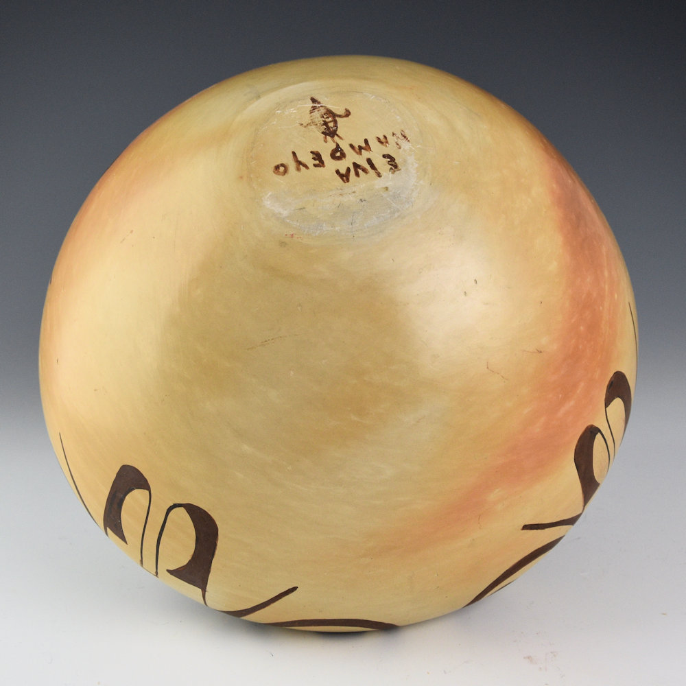 Nampeyo, Elva Tewaguna - 8.5" Wide Bowl with Eagle Tail Design (1960s) - Image 5