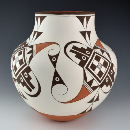 Alternative view of Patricio, Felisha - 9.5" Tall Water Jar with Clouds and Birds