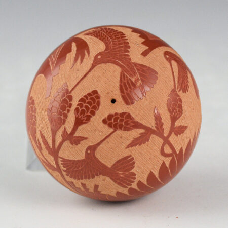 Medicine Flower, Grace - Seedpot with Three Hummingbirds and Flowers (1981)