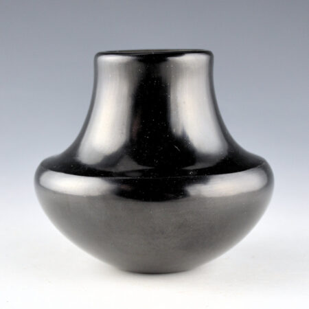 Alternative view of Garcia, Greg - Black Indented Shoulder Water Jar (1980s)