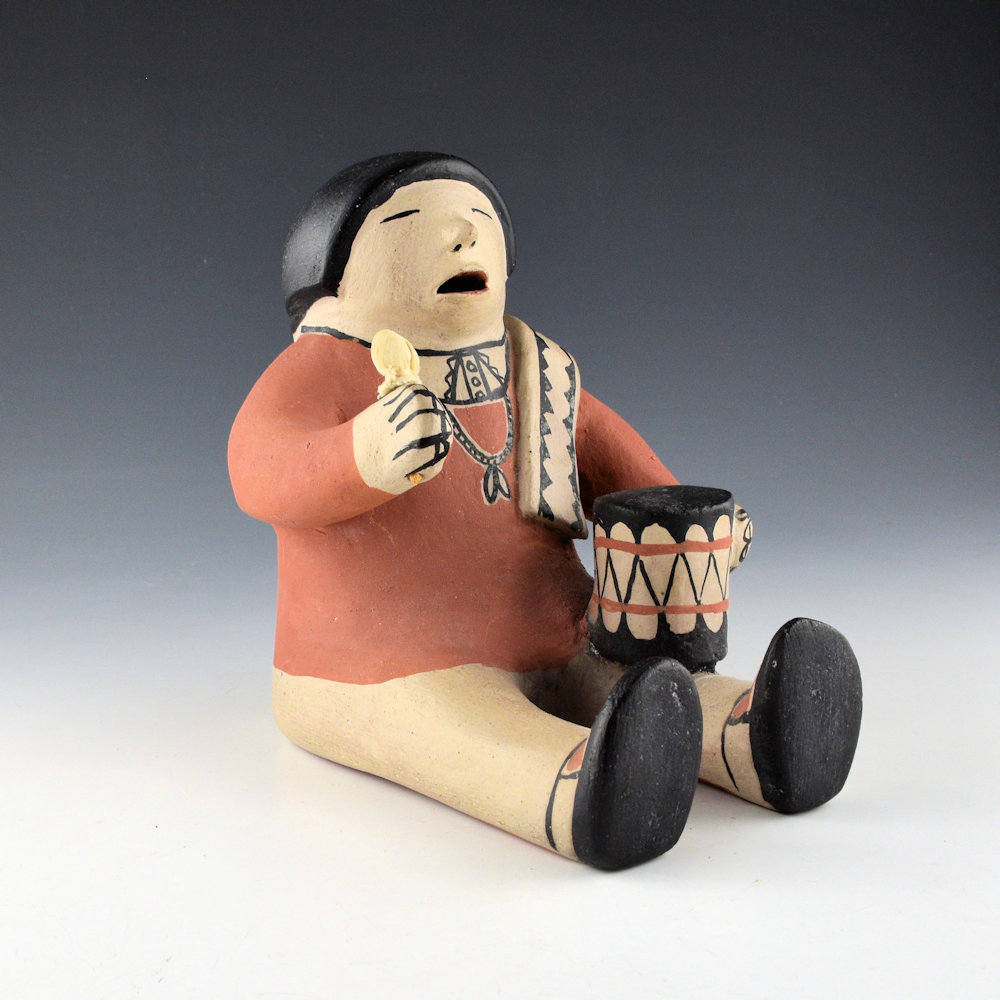 Cordero, Helen & Kevin Peshlakai - "Drummer" Clay Figure (1980s)